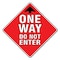 Signmission One Way Do Not Enter Non-Slip Floor Graphic, 16in Vinyl, 3PK, 16 in L, 16 in H, FD-X-16-3PK-99978 FD-X-16-3PK-99978 - alternate 1